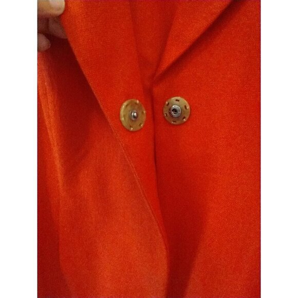 COLDWATER CREEK Women's Single Snap Cotton Blend Blazer Bright Red Lined - 18 - Picture 4 of 11